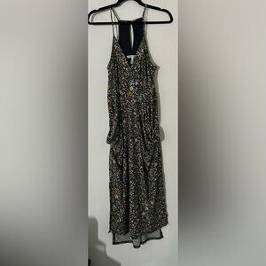 BCBGeneration Floral High Low Dress with Deep Pockets Multicolor